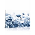 thumbnail image 1 of Navy Blue Flowers Wall Art for Living Room, Canvas Picture Wall Decor for Bathroom Bedroom, Summer Pastoral Botanical Painting Artwork for Office Kitchen Hallway Dining Room Home Decorations 16"x20", 1 of 8
