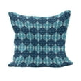 thumbnail image 1 of Navy Blue Fluffy Throw Pillow Cushion Cover, Horizontal Oriental Inspired Pattern in Patchwork Style Print, Decorative Square Accent Pillow Case, 18" x 18", Pale Blue Dark Blue, by Ambesonne, 1 of 5