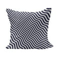 thumbnail image 1 of Navy Blue Fluffy Throw Pillow Cushion Cover, Wave Like Striped Lines Design on Dark Blue Background Art Print, Rectangle Accent Pillow Case, 26" x 16", Dark Blue and White, by Ambesonne, 1 of 5