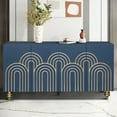 thumbnail image 1 of Navy Blue Fluted Sideboard For Functional And Beautiful Home Decor Modern Storage Unit, Blue, A Stylish Living Room, 1 of 6