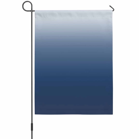 Navy Blue Garden Flag 12 x 18 Inches, Gradient Solid Color Ombre Modern Art Weather Proof Outdoor Patio Flags Double Sided Small Garden Decoration for Yard Outside Home