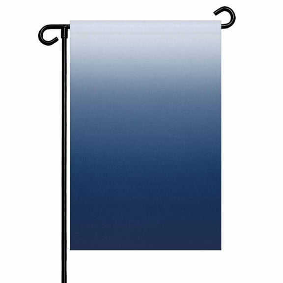 Navy Blue Garden Flag 12x18 Inch Gradient Solid Color Ombre Modern Art Double Sided Small Decorative Garden Flags for Outside, Outdoor Yard Porch Lawn Decoration