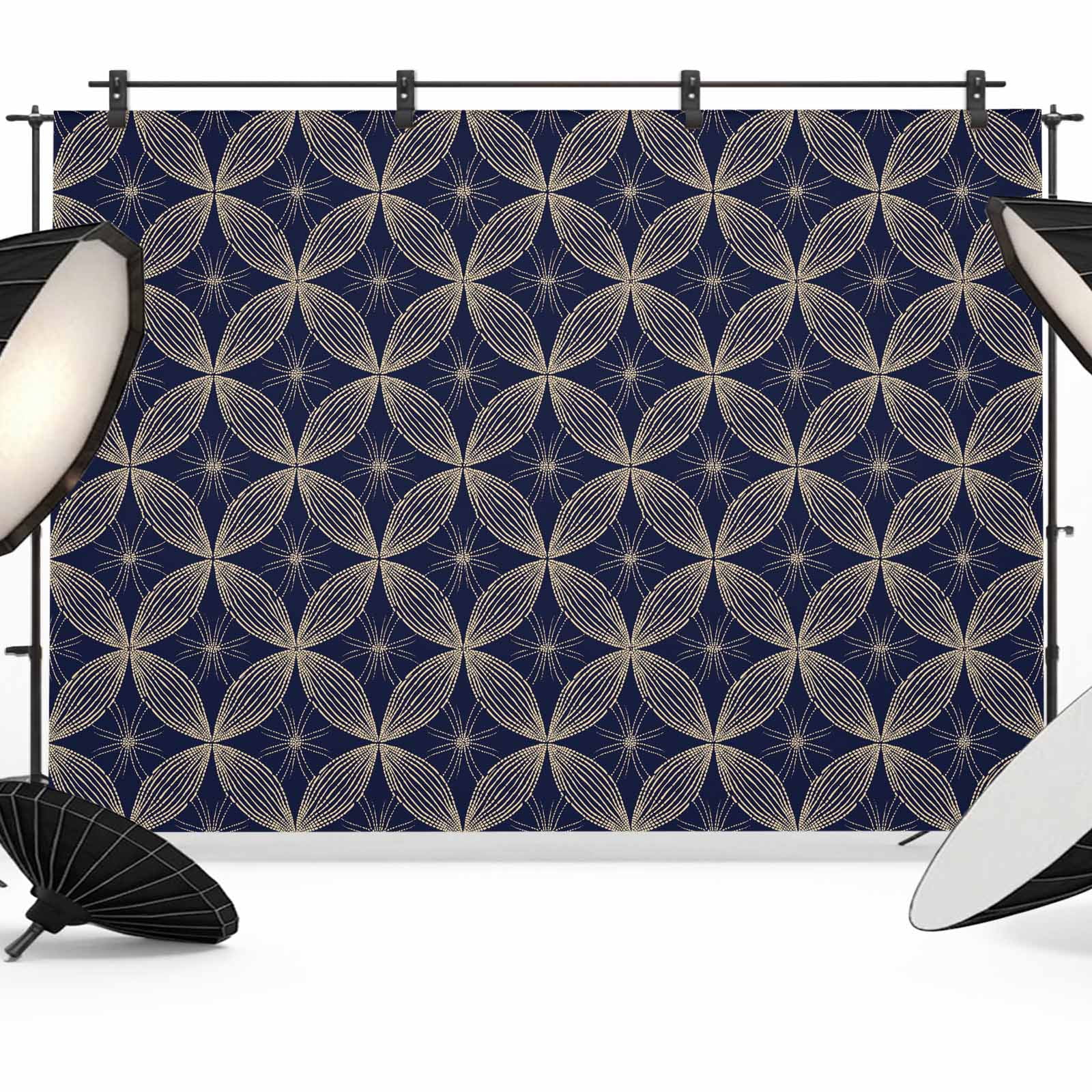 Navy Blue Geometric Backdrop for Photoshoot,Photography Photo Studio ...
