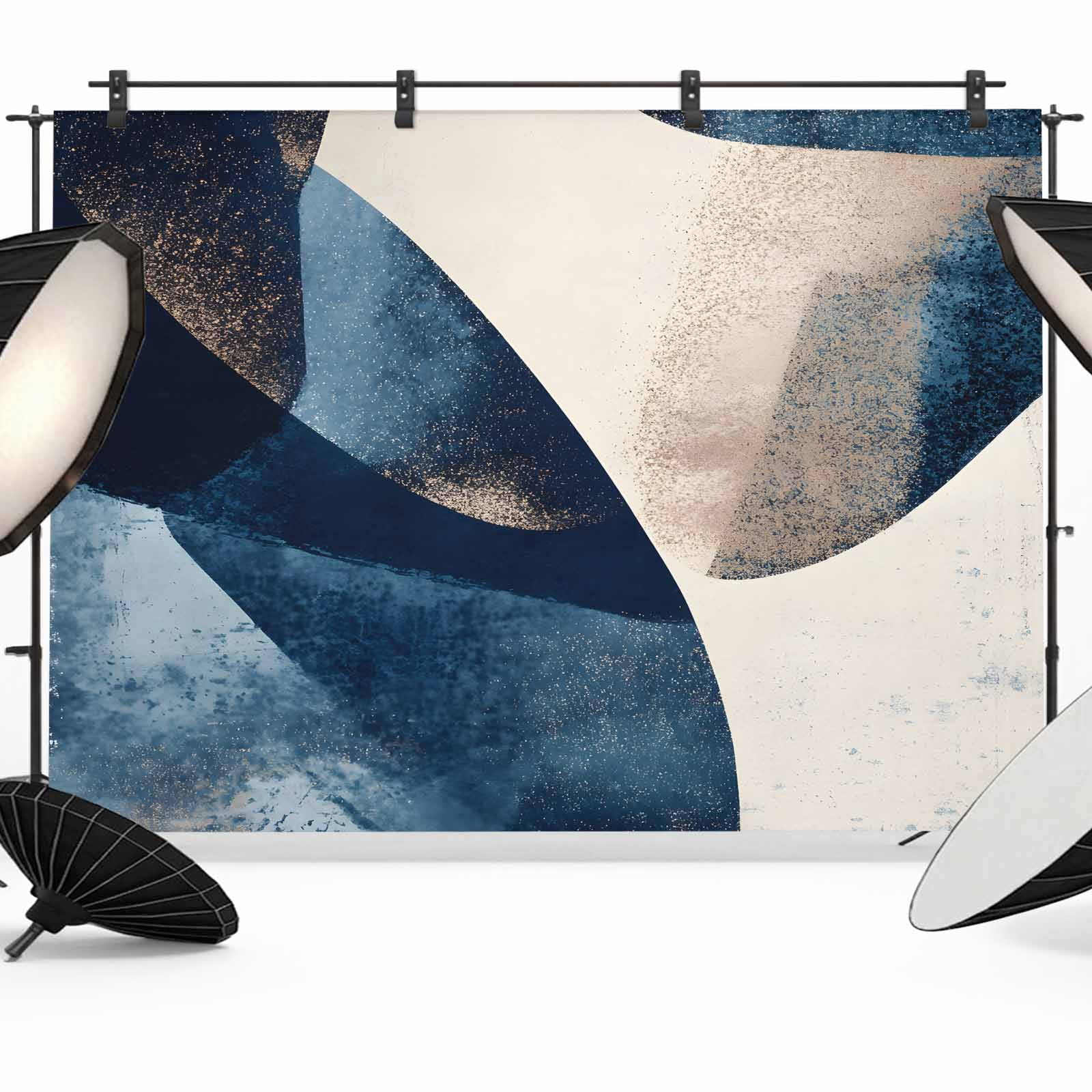 Navy Blue Geometric Backdrop for Photoshoot, Photography Photo Studio ...