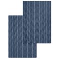 thumbnail image 1 of Navy Blue Geometric Kitchen Dish Towels for Drying Dishes Set of 2, Modern Pure Color Abstract Striped Waffle Weave Microfiber Hand Tea Bathroom Towels Quick Dry & Absorbent Towel 15.7x23.6, 1 of 7