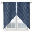 thumbnail image 1 of Navy Blue Geometric Swag Valances for Windows, Kitchen Window Curtains Over Sink, Modern Pure Color Abstract Striped Window Treatment Curtains for Living Room/Bedroom Curtains 2 Panel Sets 36"x45", 1 of 8