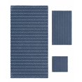 thumbnail image 1 of Navy Blue Geometric Towel Set of 3, Soft Microfiber Bath Towels, Hand Towel, Washcloths, Modern Pure Color Abstract Striped Quick-Dry Absorbent Towels for Bathroom Kitchen Hotel Beach Gym Spa, 1 of 7