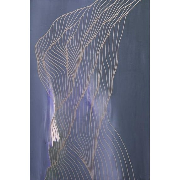 Navy Blue Gold Art Print Modern Abstract Area Rug For Living Room Bedroom Non-Shedding Chic Boho Dining Room Carpet Retro Accent Home Office Floor Rug Vintage Indoor Runner Rugs 2 x 3ft