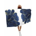 thumbnail image 1 of Navy Blue Gold Beach Towels Oversized Super Absorbent, Abstract Line Art Troditional Ink Painting Lightweight Bath Towel Quick Dry Sets For Bathroom/Pool/Rv Camping/Beach Play/Gym Room/Picnic 23"x47", 1 of 8