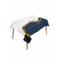 thumbnail image 1 of Navy Blue Gold Marble Table Cloth, Modern Abstract Marble Crack Texture Waterproof Tablecloth for Rectangle Tables, Reusable Washable Fabric Table Cover for Restaurant Kitchen Dining Tables 52"x70", 1 of 6