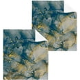 thumbnail image 1 of Navy Blue Gold Marble Washcloth 12x12in Set, 4 Pack Absorbent Cotton Towel Square Kitchen Dishes Towels, Soft Cleaning Face Hand Towel Fast Drying Wash cloth, 1 of 7