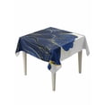thumbnail image 1 of Navy Blue Gold Table Cloth, Abstract Line Art Troditional Ink Painting Waterproof Tablecloth for Square Tables, Reusable Washable Fabric Table Cover for Restaurant Kitchen Dining Tables 54"x54", 1 of 6