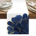 thumbnail image 1 of Navy Blue Gold Table Runner - 48 Inch Long, Kitchen Dining Table Runner Dresser Scarves, Abstract Line Art Troditional Ink Painting Farmhouse Decor for Coffee Tables Wedding Party Banquet, 1 of 8