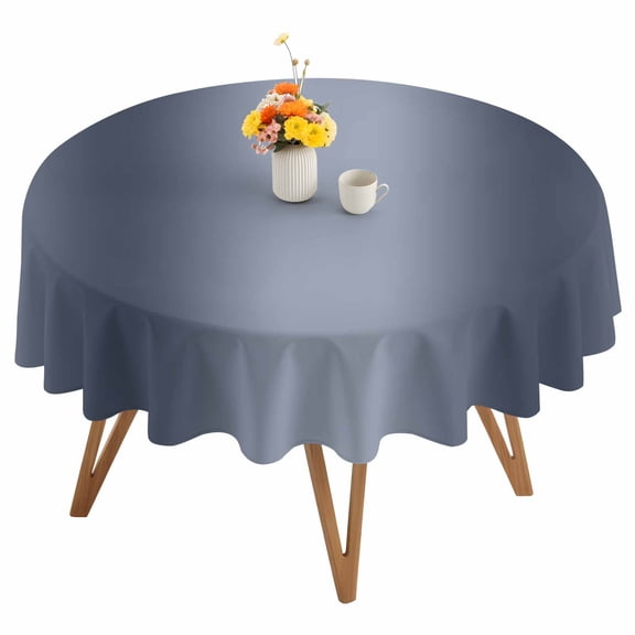 Navy Blue Gradient Round Tablecloth 54 inches Abstract Texture Modern Simple Waterproof Oil-Proof Table Cloth Round Table Cover for Holiday Party Picnic Dinner Decor Indoor and Outdoor Use