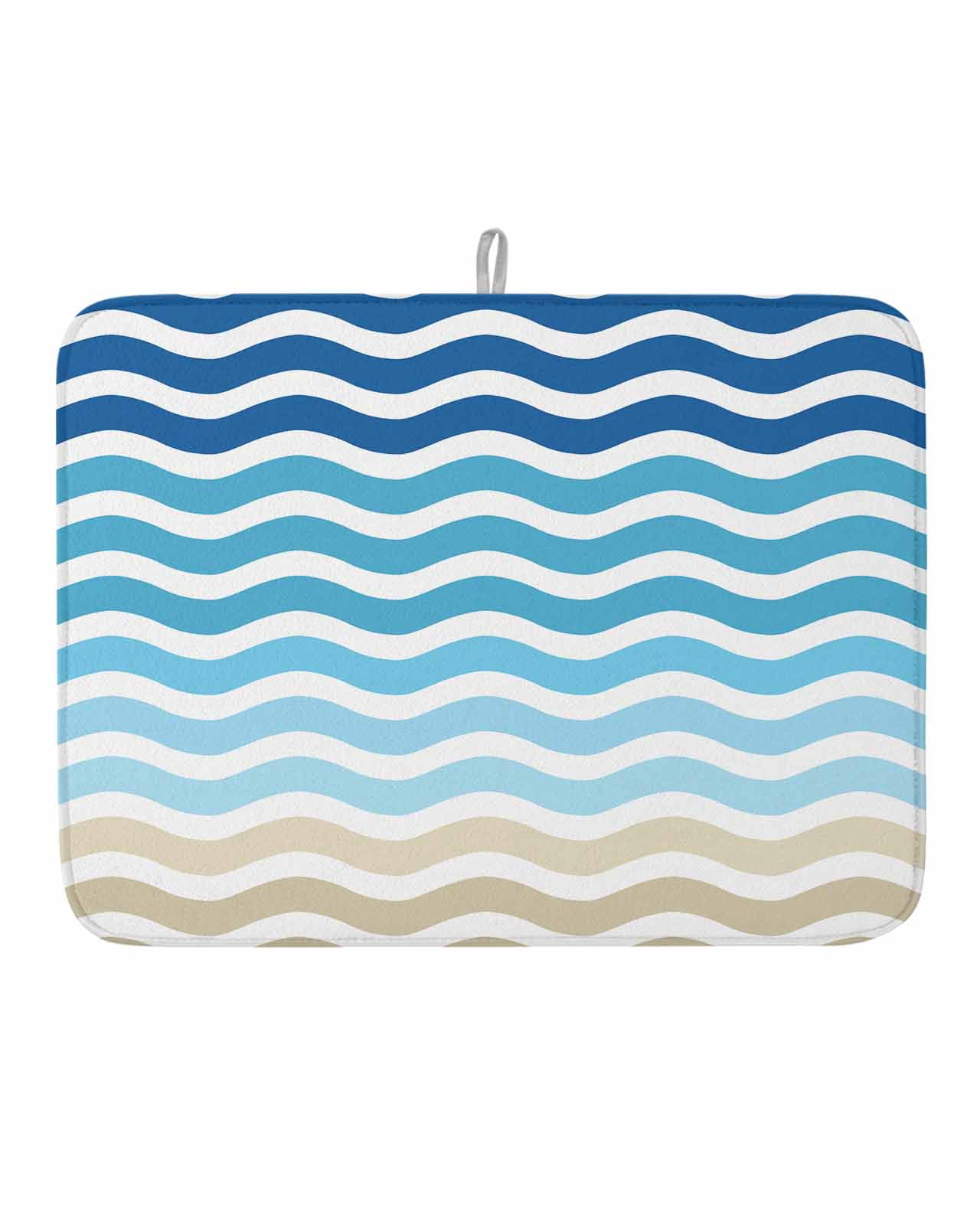 Mat Ripple Navy Blue Gradient Water Ripple Dish Drying Mats for Kitchen Counter ...