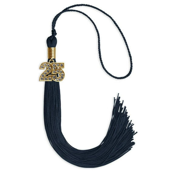 Endea Graduation Navy Blue Graduation Tassel with Gold Date Drop