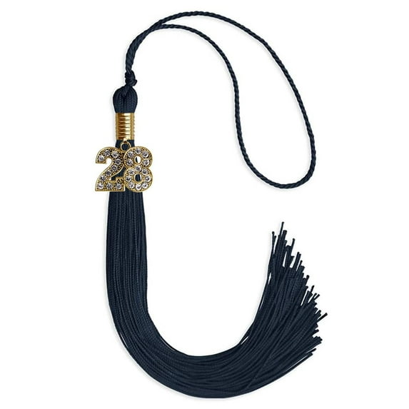Endea Graduation Navy Blue Graduation Tassel with Gold Date Drop