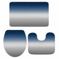 thumbnail image 1 of Navy Blue Gray Ombre Bath Mat 3 Piece Bathroom Rug Set, Modern Gradient Abstract Art Non Slip Bath Rug Contour Mat and Toilet Lid Cover, Absorbent Shower Mats Soft Bath Rugs and Mats Sets, 1 of 8