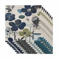 thumbnail image 1 of Navy Blue Green Floral Cloth Napkins, Vintage Botanical Leaves Washable and Reusable Dinner Napkins Set of 8, Table Napkin for Kitchen Party Birthday Wedding Hotel Housewarming 20"x20", 1 of 8