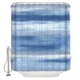 thumbnail image 1 of Navy Blue Grey Bathroom Shower Curtains with 12 Hooks Polyester Waterproof Shower Curtain for Stalls and Bathtubs Abstract Art Oil Painting Blue Ombre Decorative Bathroom Privacy Curtain 36x72 Inches, 1 of 9