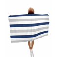 thumbnail image 1 of Navy Blue Grey Beach Towels Oversized Super Absorbent, Farmhouse Watercolor Modern Geometric Lightweight Bath Towel Quick Dry Sets For Bathroom/Pool/Rv Camping/Beach Play/Gym Room/Picnic 35"x70", 1 of 8