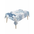thumbnail image 1 of Navy Blue Grey Coastal Table Cloth, Sea Turtle Nautical Coral Summer Beach Waterproof Tablecloth for Rectangle Tables, Washable Fabric Table Cover for Restaurant Kitchen Dining Tables 60"x120", 1 of 6