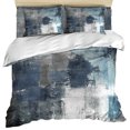thumbnail image 1 of Navy Blue Grey Duvet Cover Set,Modern Oil Painted Abstract Art Aesthetics Soft Duvet Cover California King Bedding Set 4 Pieces,1 Quiltcover and 2 Pillowcases with Zipper,1 Bed Sheet for All Seasons, 1 of 9