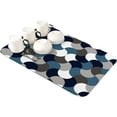 thumbnail image 1 of Navy Blue Grey Geometric Dish Drying Mat for Kitchen Counter, Super Absorbent Quick Dry Coffee Bar Mat Pad Thin Diatomaceous Sink Mat Non Slip Dish Drainer Mat 16''''x18'''' Modern White Abstract Art, 1 of 6