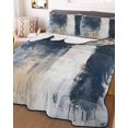 thumbnail image 1 of Navy Blue Grey King Size Down Alternative Comforter, Lightweight Comforter Quilt Bedding Set with Pillow Shams Modern Abstract Art Rustic All Seasons Bed Comforter Duvet Insert 96"x106", 1 of 7