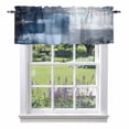 thumbnail image 1 of Navy Blue Grey Kitchen Curtain Valances for Windows Farmhouse Short Curtains, Modern Ombre Oil Painted Abstract Art Rod Pocket Valance Curtain for Bedroom Cafe Living Room 42"x12", 1 of 8