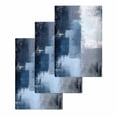thumbnail image 1 of Navy Blue Grey Kitchen Dish Towels for Drying Dishes Set of 3, Modern Ombre Oil Painted Abstract Art Waffle Weave Microfiber Hand Tea Bathroom Towels Quick Dry & Absorbent Towel 15.7x23.6, 1 of 7