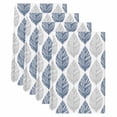 thumbnail image 1 of Navy Blue Grey Leaves Kitchen Towels Set of 4, Summer Tropical Plant Aesthetics Soft Microfiber Dish Towels, Absorbent Quick-Dry Washable Dishcloths for Kitchen Cleaning, Drying Dishes, 18x28 Inches, 1 of 9