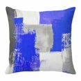 thumbnail image 1 of Navy Blue Grey Oil Painting Pillow Covers 18x18 Inch, Abstract Modern Geometric Linen Pillowcase with Invisible Zipper, Decorative Throw Pillow Covers Cushion Case for Couch Sofa Bed Living Room, 1 of 9