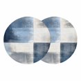 thumbnail image 1 of Navy Blue Grey Ombre Round 13 Inch Placemats Set of 2, Modern Oil Painting Abstract HeatResistant Non Slip Place Mats for Dining Table, Wipeable Braided Kitchen Table Mats for Housewarming, 1 of 9