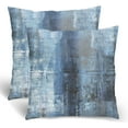 thumbnail image 1 of Navy Blue Grey Pillow Covers 18x18 Set of 2, Gray White Modern Abstract Art Painting Throw Pillows for Couch, Blue Throw Pillowcase Square Cushion Cover Gift for Couch Sofa Bed, 1 of 6