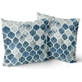 thumbnail image 1 of Navy Blue Grey Pillow Covers 20x20 Inch Set of 2 Dark Blue Geometric Decorative Throw Modern Pillows Farmhouse Cotton Square Couch Cases for Home Bed Sofa Chair Decor BZ, 1 of 6
