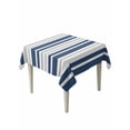 thumbnail image 1 of Navy Blue Grey Stripe Table Cloth, Farmhouse Minimalist Striped Waterproof Tablecloth for Square Tables, Reusable Washable Fabric Table Cover for Restaurant Kitchen Dining Tables 60"x60", 1 of 6