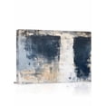 thumbnail image 1 of Navy Blue Grey Wall Art for Living Room, Canvas Picture Wall Decor for Bathroom Bedroom, Modern Abstract Art Rustic Painting Artwork for Office Kitchen Hallway Dining Room Home Decorations 12"x16", 1 of 8
