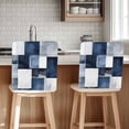 thumbnail image 1 of Navy Blue Grey White Chair Covers Set of 4 Abstract Art Modern Oil Painting Chair Back Covers Stretch Removable Washable Chairs Slipcovers Chair Protector for Dining Room Kitchen Party Decor, 1 of 5