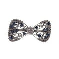 thumbnail image 1 of Navy Blue Hair Barrette, Sparkly Rhinestone Crystal Hair Jewelry, Elegant Design For Thick Hair Women Girl, Fashionable Durable Wedding Party Accessory (Ink Blue), 1 of 5