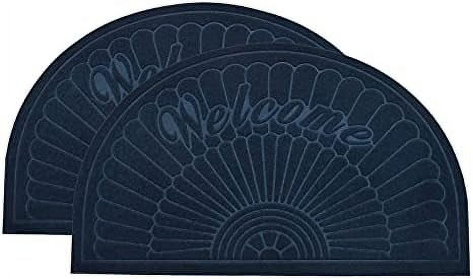 Navy Blue Half Circle Door Mat For Outdoor Entrance Mats For