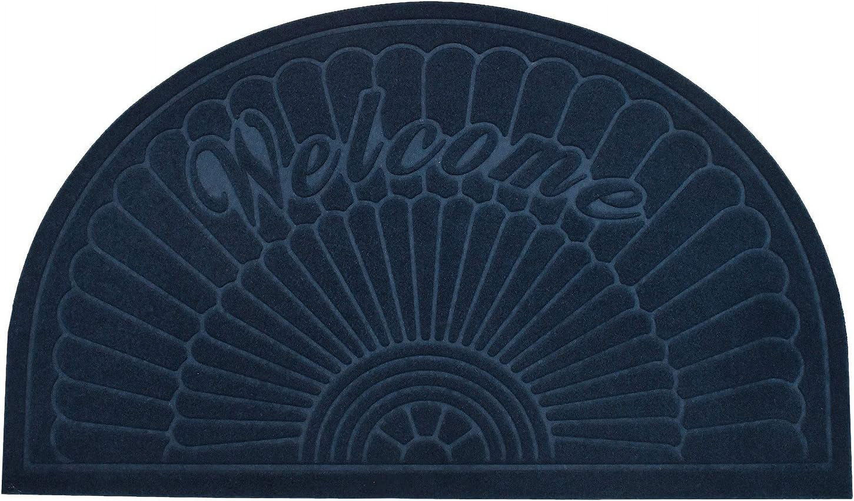 Navy Blue Half Round Doormat Indoor Entrance Half Moon Mat Half Circle Door Mat Entryway