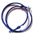 thumbnail image 1 of Navy Blue Hoop Earrings Simple Thin 2 inch Hoop Earrings, 1 of 1