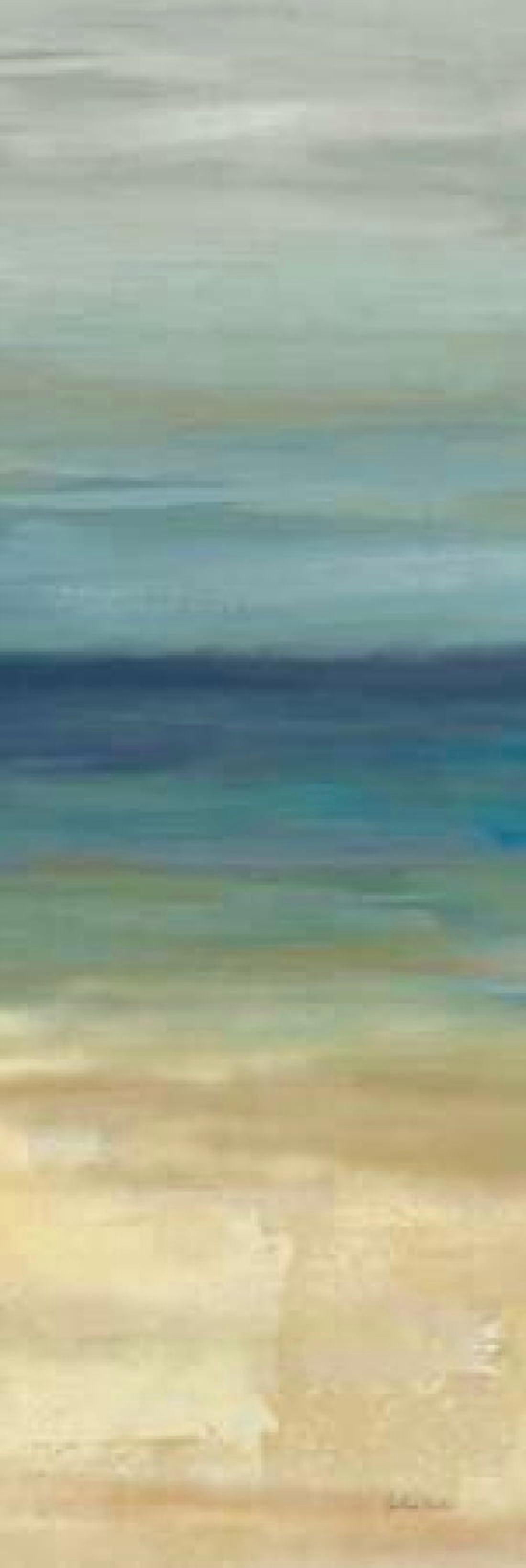 Navy Blue Horizons Panel I Canvas Art - Cynthia Coulter (8 x 24)