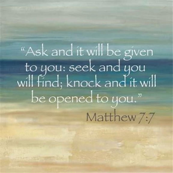 Navy Blue Horizons Scripture II Poster Print by Cynthia Coulter - 12 x 12 - Small