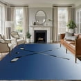 thumbnail image 1 of Navy Blue Ice Hockey Area Rugs 8x10 for Living Room, Winter Sports Ball Games Ombre Non Slip Washable Rug Runner, Low Pile Indoor Floor Carpet Mat Bathroom Rugs for Bedroom, Kids Room, 1 of 9