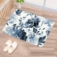 thumbnail image 1 of Navy Blue Ink Flowers, Indoor Door Mat Durable Front Door Mats Entryway Rug Non-Slip Absorbent Area Rugs Resist Dirt Rugs for Room Decor 18x30 in, 1 of 5