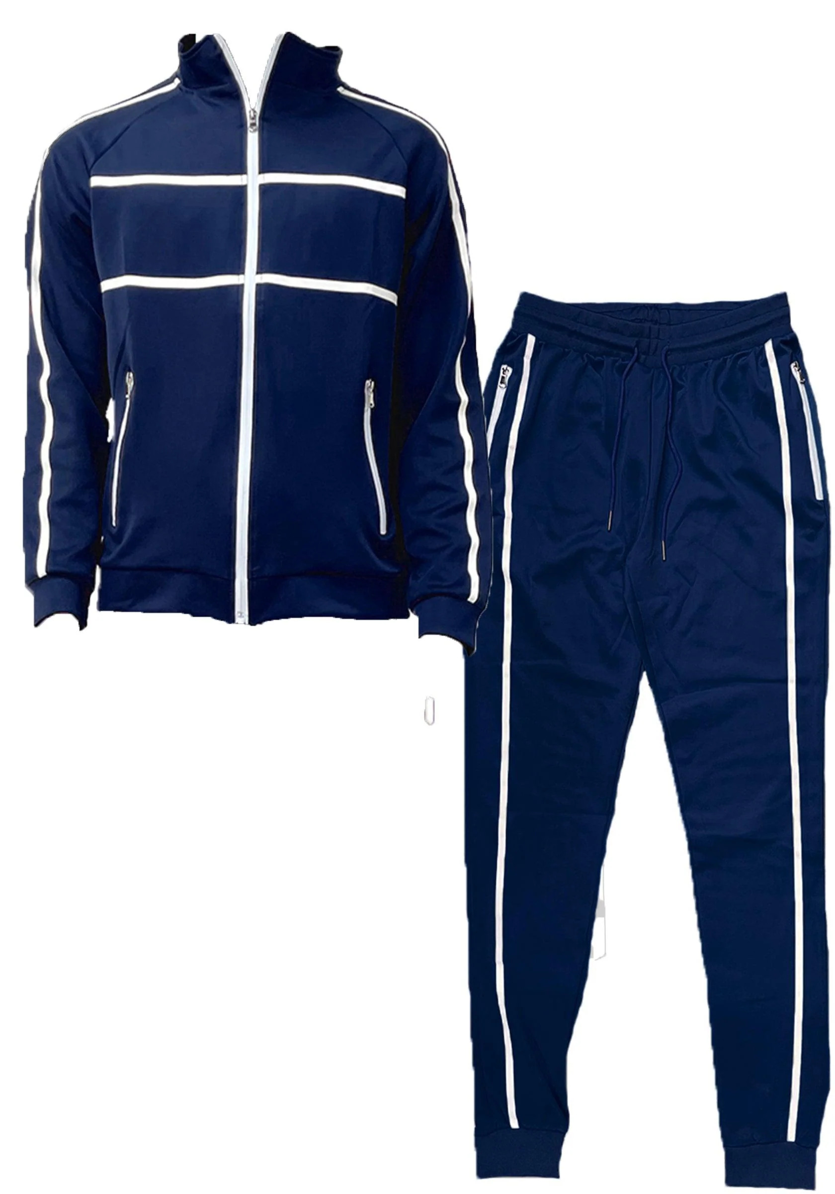 Navy Blue Jordan Tape Track Jacket Jogger Set Walmart