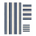 thumbnail image 1 of Navy Blue Khaki Striped Towel Set of 3, Soft Microfiber Bath Towels, Hand Towel, Washcloths, Gradient Horizontal Lines Quick-Dry Absorbent Towels for Bathroom Kitchen Hotel Beach Gym Spa, 1 of 7