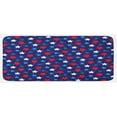thumbnail image 1 of Navy Blue Kitchen Mat, American Flag Inspired Patriotic Design with the Stars Image, Plush Decorative Kitchen Mat with Non Slip Backing, 47" X 19", Dark Blue White, by Ambesonne, 1 of 1